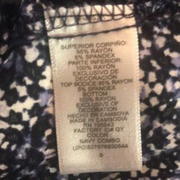 Daisy Fuentes Navy Suplice Maxi Dress Size S - Picture 6 of 6